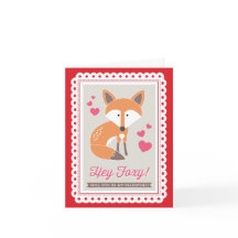 Hey Foxy! por Origami imprime namorados cartão