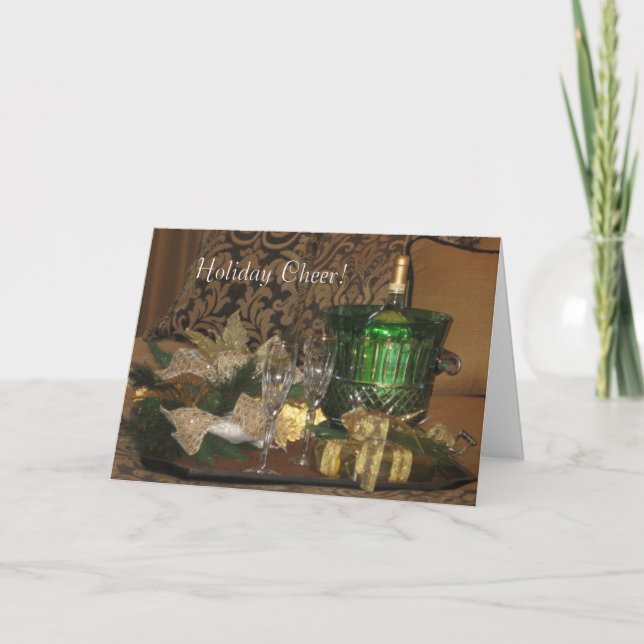 De Festividades "Holiday Cheer" - Cartão Saudável (Frente)