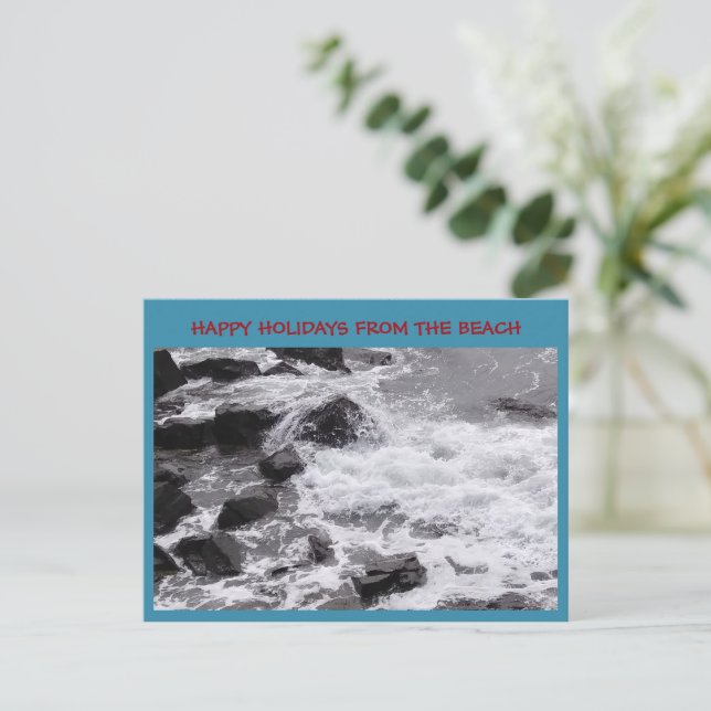 De Festividades Holiday Water é um cartão postal mágico (Em pé/Frente)