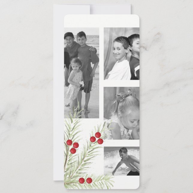 De Festividades Holly Branch Shades Holiday Cartão com fotos (Frente)