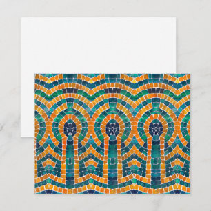 De Festividades ÍCONES DOURADOS MOSAICO 4,25x5,5 Cartão Plano