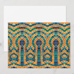 De Festividades ÍCONES DOURADOS MOSAICO 5.5x7.5 Cartão Plano