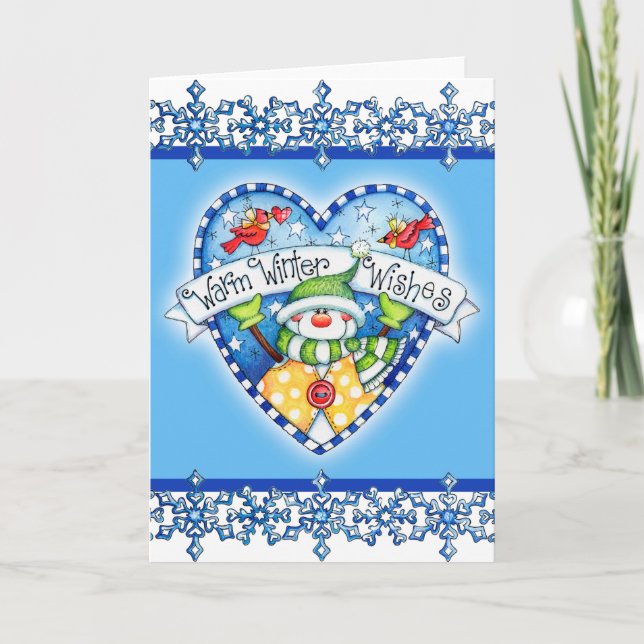 De Festividades Invernos quentes - Cartão Saudável (Frente)
