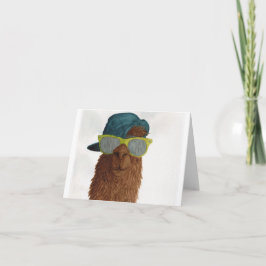 De Festividades Lhamas em Shades: Cartão Saudável Junho 4"x5.6"