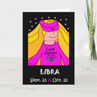DE FESTIVIDADES LIBRA - CARTÃO ZODIAC GREETING