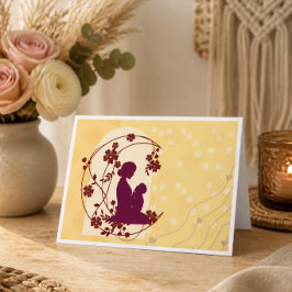 De Festividades Lindo Cartão do Dia das Mães Boho (Amarelo)