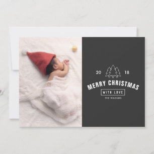 De Festividades Logotipo Moderno Novo Bebê Cartão Natal
