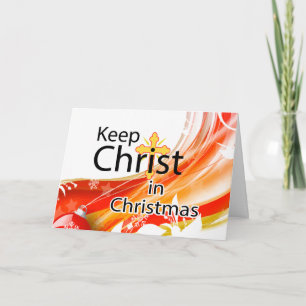 De Festividades Mantenha o Cristo no Natal, Cartão Religioso Dobra
