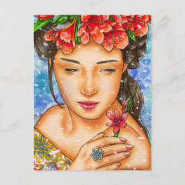 De Festividades "Maravilhas do Inverno: Lírio Kafir" cartão postal