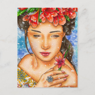 De Festividades "Maravilhas do Inverno: Lírio Kafir" cartão postal