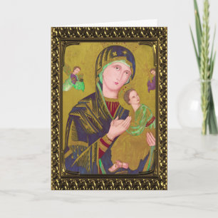 De Festividades Mary Jesus e anjos - cartão das belas artes do