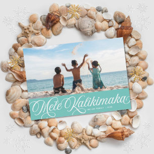 De Festividades Mele Kalikimaka Cartão com fotos Aqua Holiday Hawa