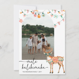 De Festividades mele kalikimaka groovy natal 1 cartão com fotos