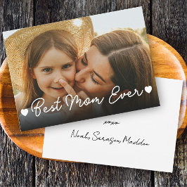 De Festividades Melhor Mãe do Mundo Foto XOXO Corações Cartão do D