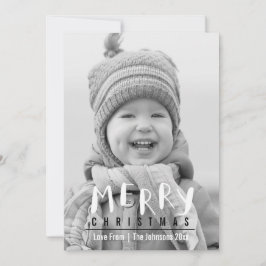 De Festividades Moderno Feliz Natal | Cartão com fotos Mão