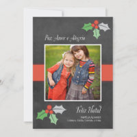 Natal Cartão Fotográfico | Paz Amor e Alegria