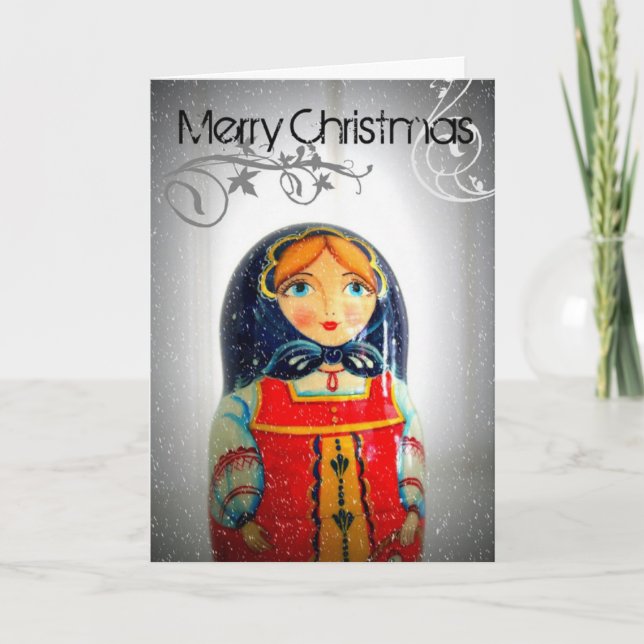 De Festividades Natal no Cartão Rússia (Frente)