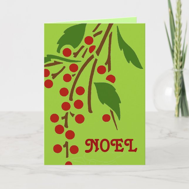 De Festividades Noel com cartão Berries (Frente)