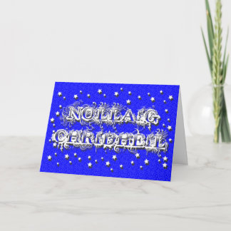 De Festividades Nollaig Chridheil - cartão gaélico do Natal