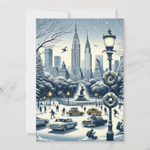 De Festividades Nova Iorque Holiday Elegance - Cartão Personalizáv