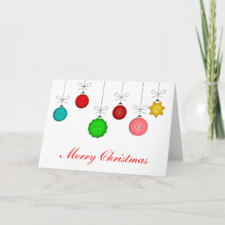 De Festividades O botão Ornaments o cartão do Feliz Natal
