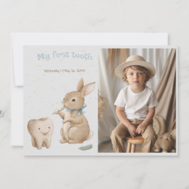 De Festividades O Cartão com fotos do Primeiro Dente do Bunny