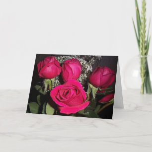 De Festividades O cartão dos namorados cor-de-rosa do buquê