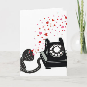 De Festividades O cartão dos namorados - telefone retro