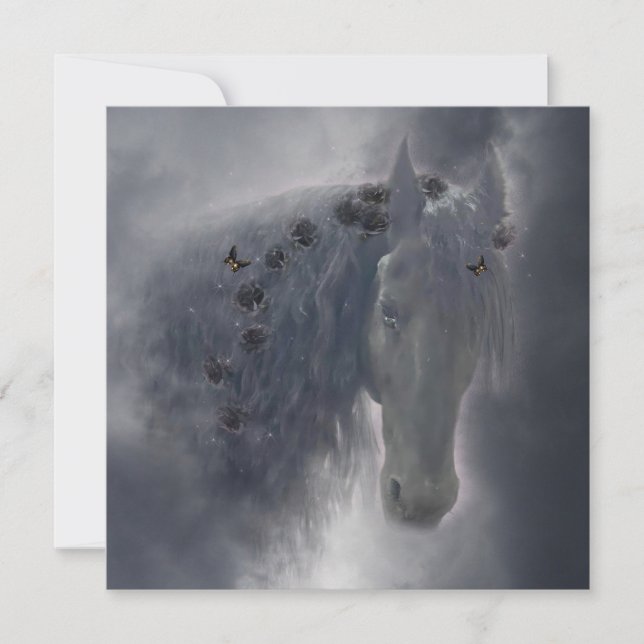 De Festividades O Cavalo Frísia - Cartão Saudável (Frente)