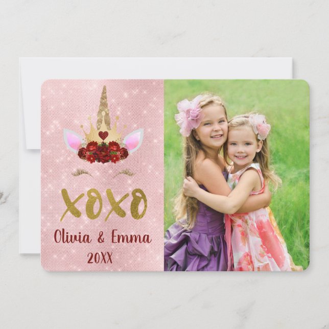 De Festividades O dia dos namorados cora cartão com fotos (Frente)