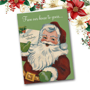 De Festividades O Natal Deseja Retrair o Cartão Papai Noel