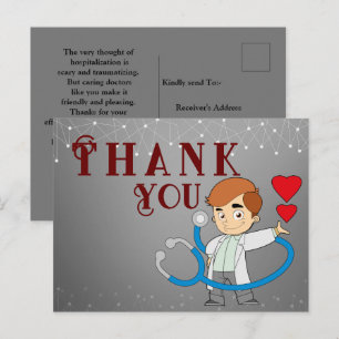 De Festividades Obrigado ao médico Cartão postal