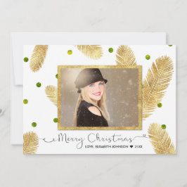 De Festividades Ortografia Glitter Dourada Feliz Natal - Cartão co