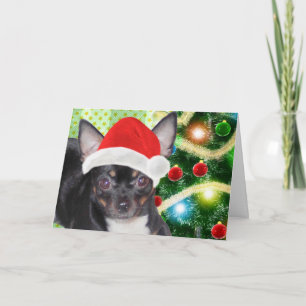 De Festividades Papais noeis Chihuahua Mickey Angel Feliz Cartão d