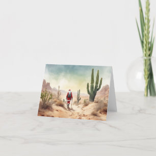 De Festividades Papais noeis do Deserto/Sudoeste a Caminhar Cartão