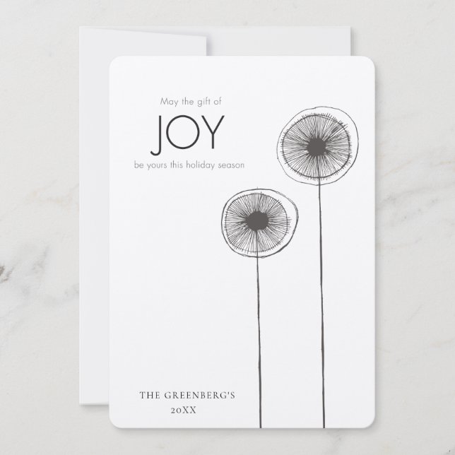 De Festividades Presente do cartão com fotos do feriado da família (Frente)