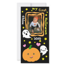 Primeiro Cartão com fotos Personalizado do Hallowe