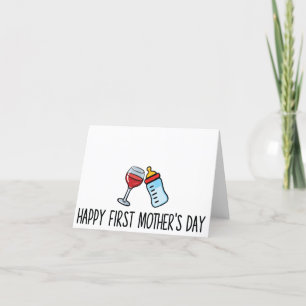 De Festividades Primeiro Cartão Engraçado - Feliz Mãe