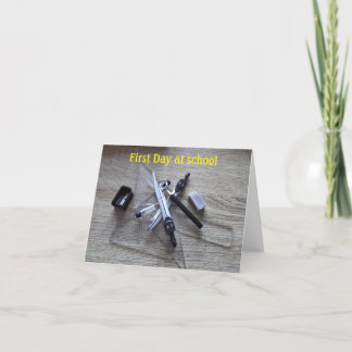 De Festividades Primeiro dia no cartão escolar