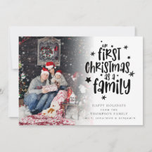 Primeiro Natal Como Cartão com fotos Personalizado