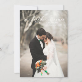 De Festividades Primeiro Natal Sr. cartão com fotos & Sra. Holiday