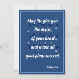 De Festividades Que Ele lhe dê o desejo do seu cartão Salm 20:4