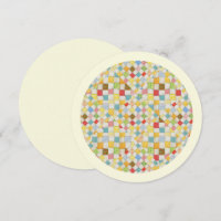 QUILT MOSAIC 5,25" Cartão Redondo Plano / Cream II