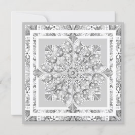 De Festividades Renda cerâmica cartão cinza preto