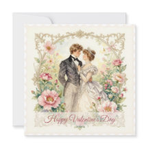 Romance Floral Vitoriano – Cartão do Dia dos Namor