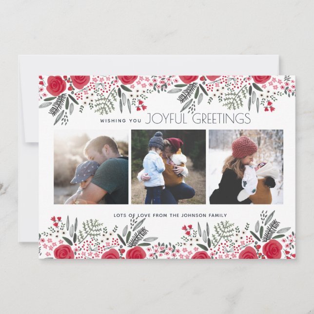 De Festividades Saudações alegres do Jardim Botânico | Cartão com  (Frente)