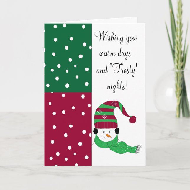 De Festividades Saudações Congeladas - cartão (Frente)