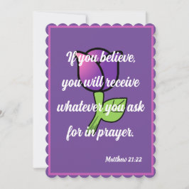 De Festividades Se você acredita que receberá o cartão Matthew 21: