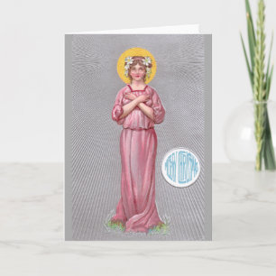De Festividades Senhora Natal Cartão Cerca 1909 do art deco