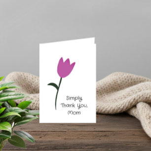 De Festividades Simplesmente Obrigado, Mamãe – Tulipa Roxa Cartão